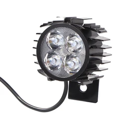 Luce anteriore per bicicletta impermeabile 12W 4LED Ebike ciclismo lanterna corno torce elettriche