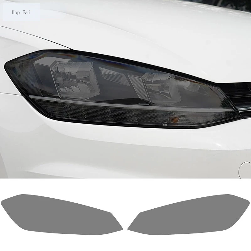 

Car Headlight Protective Film Front Light Transparent Smoked Black TPU Sticker For Volkswagen Golf 7 8 VW MK7 MK8 2021 2012-On