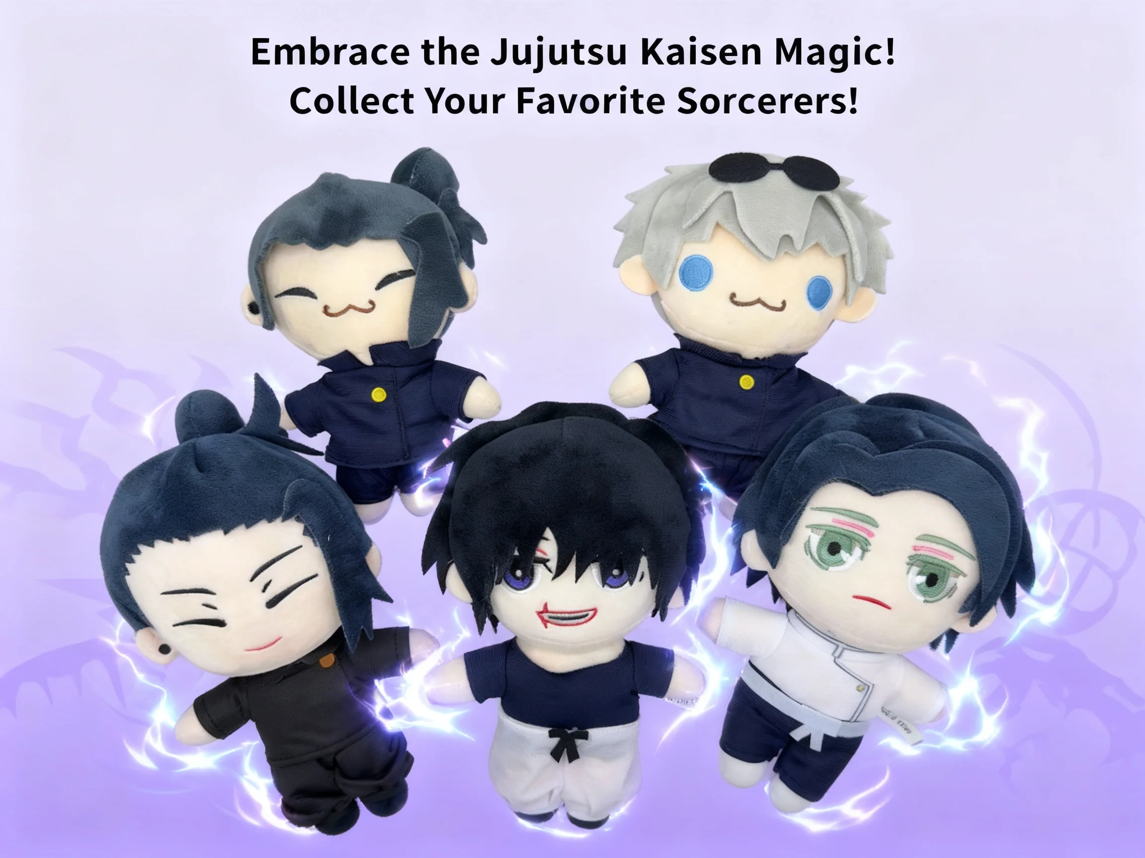 

Плюшевая игрушка Jujutsu Kaisen: Годжо Сатору и Гето Сугуру, супермягкая, коротковорсовая, пушистая кукла, аниме-персонаж, милый подарок