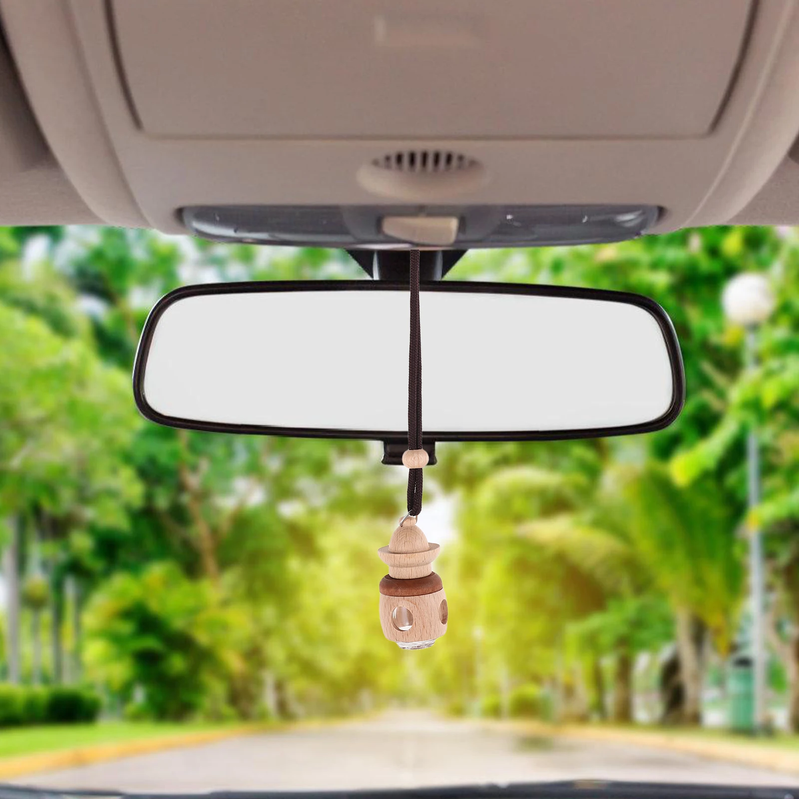 

Creative Car Air Freshener Wooden Diffuser Refillable Essential Oil Portable Hanging Ornament Car Decoration Scent Diffuser