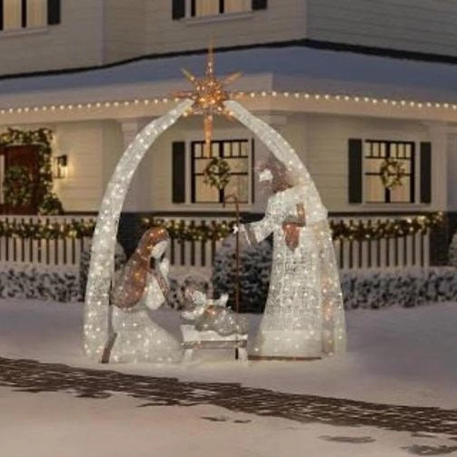 Christmas Decoration Outdoor Garden Arch Decoration Christmas A Family Of Three Courtyard Ornaments,Holiday Vibes Garden Decor