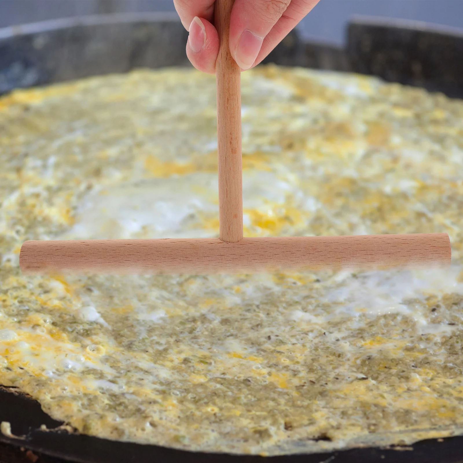 

1Set Wooden Pancake Maker Kit Crepe Spreader and Spatula Set Smooth Surface Safe Use for Family Cooking Baking Tools Kitchen