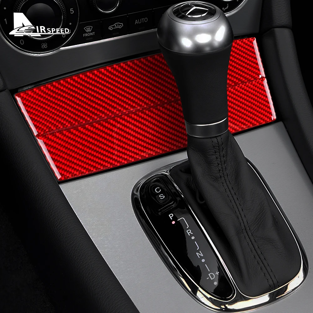 

Real Soft Carbon Fiber Center Console Panel Trim Sticker For Mercedes Benz C Class W203 2005-2007 Car Interior Accessories