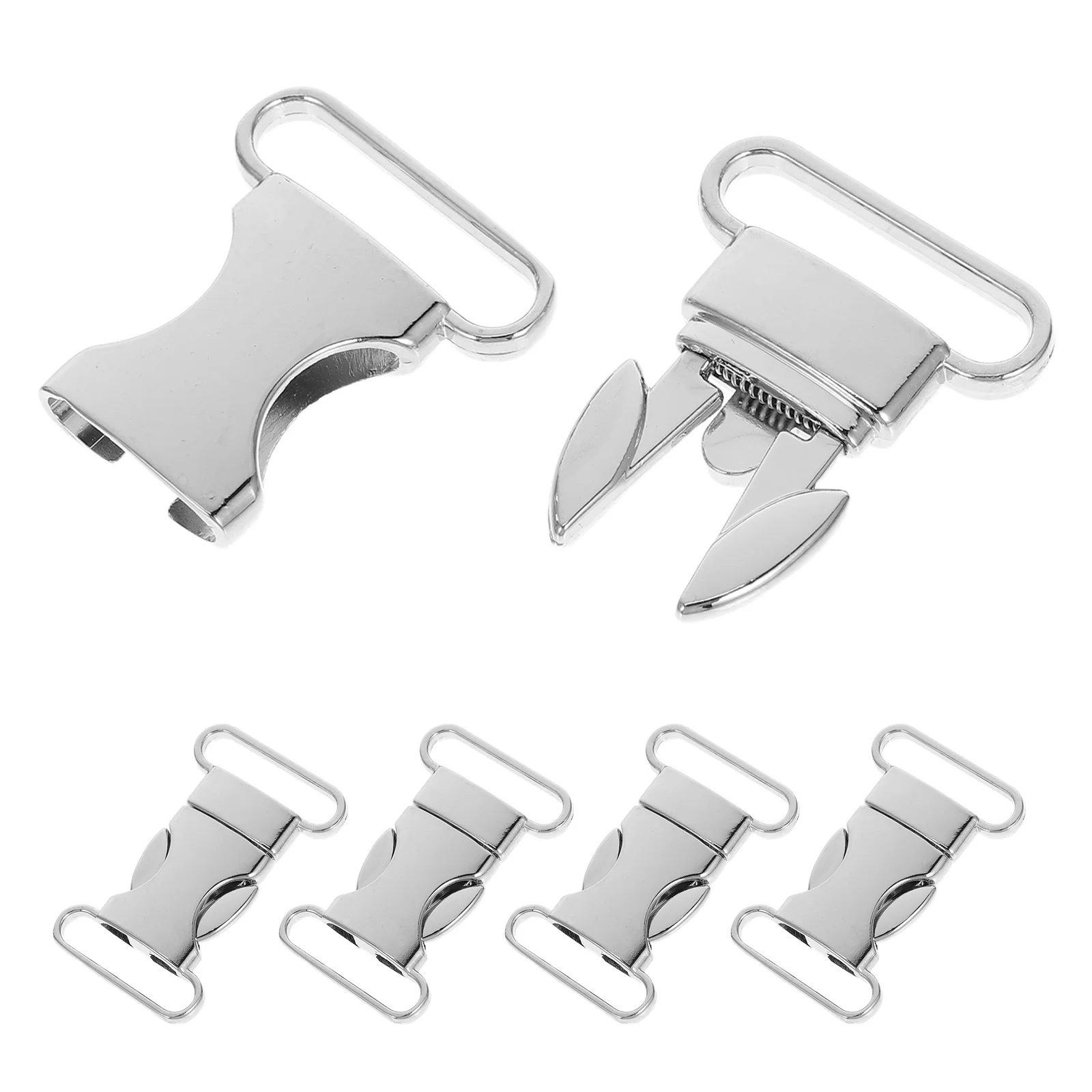 

5Pcs Metal Elliptical Quick Release Buckles Zinc Alloy Side Release Buckles for Dog Collars Survival Bracelet Backpack Straps
