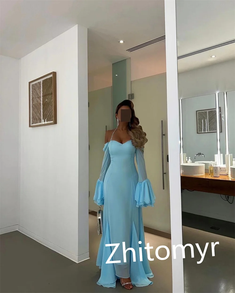 Fashion Customized Halter A-line Floor Length Prom Dresses Formal Ocassion Gown Layered Satin vestido de casamento 2023