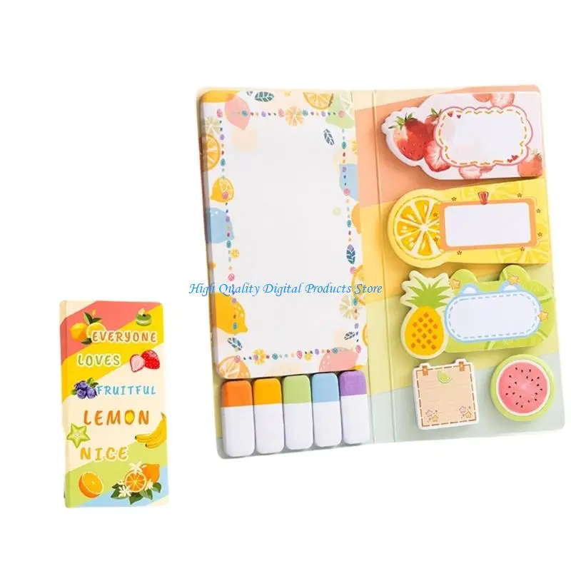 U2JE Cartoon Notepads and Note Labels Set Adhesive Memo Sheet For Journal And Planner Office School Home Organization