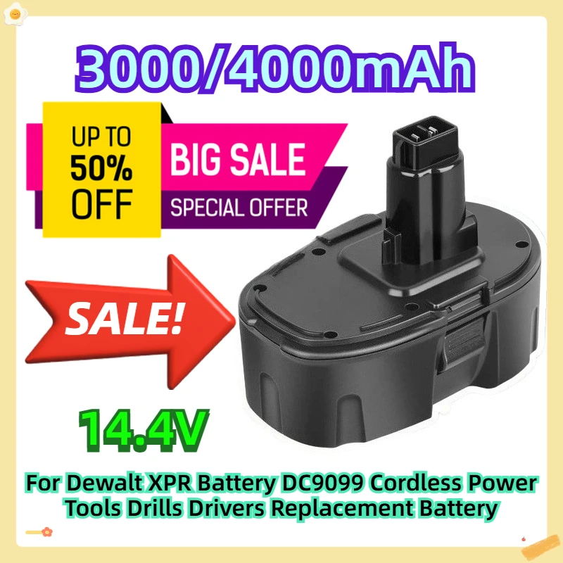 

For Dewalt XPR Battery DC9099 Cordless Power Tools Drills Drivers Replacement Battery