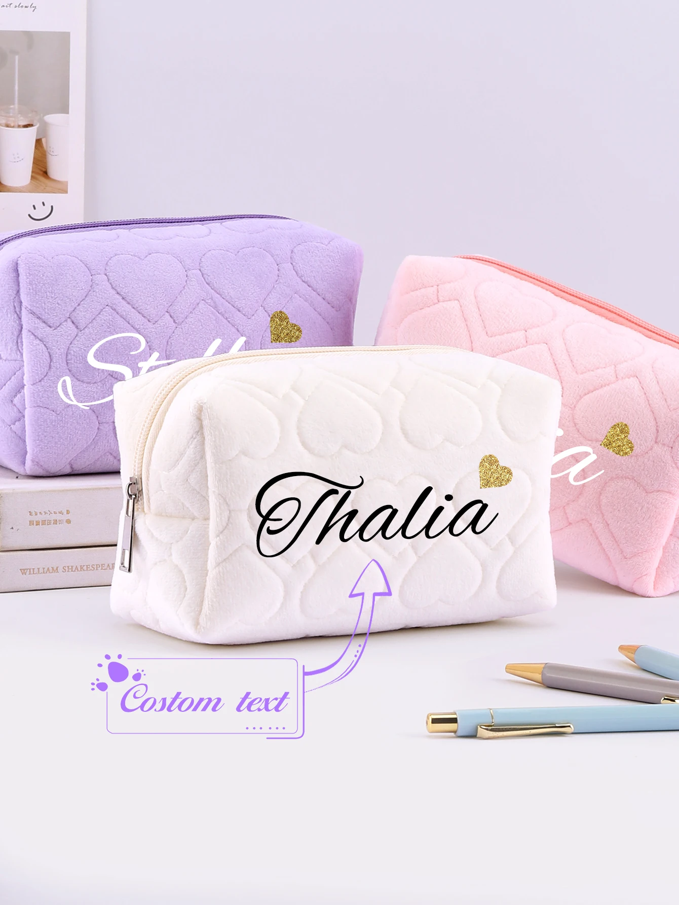 Transfer Pen Ink - Kişiye Özel İsimli Kalp Şeklinde Peluş