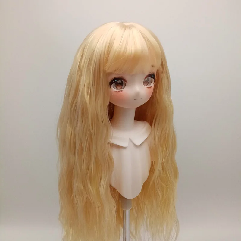 Doll\'s Wig for 1/6 & 1/4 & 1/3 Bjd Anime with Bangs Long Curly Wig Girls Diy Dress Up Toy Accessories