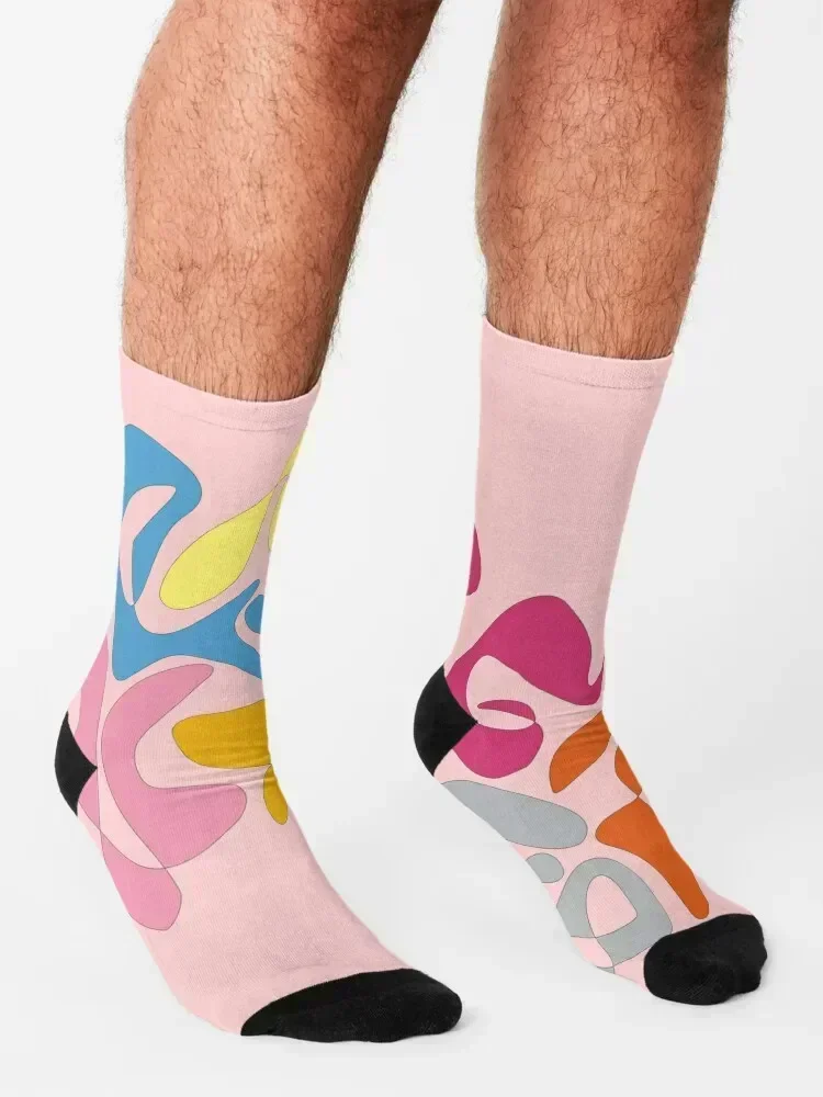 Music Doodle Lovely Day pink Socks hip hop gym designer brand moving stockings Mens Socks Women's