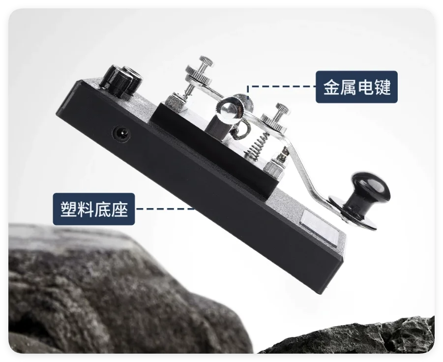 HT-6 Morse Code Trainer with Adjustable Volume and Tone, CW Sound and Light Practice for Manual Keys