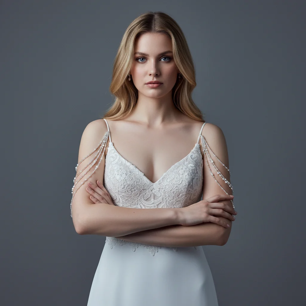 Wedding Elegance Detachable Sleeves Bolero for Brides Women's Ceremony Shrugs & Arm Accessories GS43