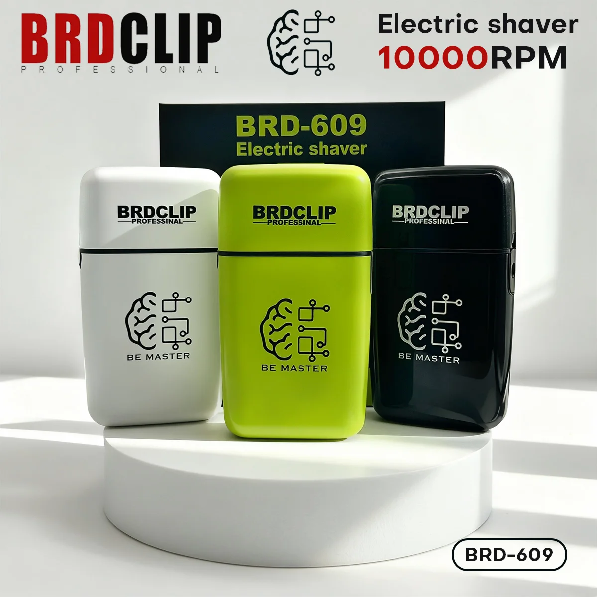 BRDCLIP Electric Shaver Rechargeable Razors Shaving 10000RPM Professional Foil Razor Cordless Shaving Machine for Men BRD-609