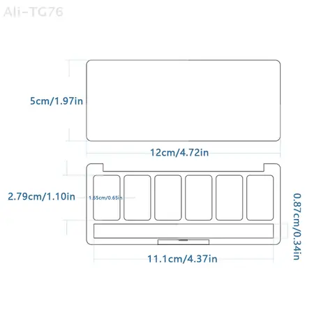 6 rutnät rouge kosmetika etui hållare påfyllningsbar palett tom ögonskuggsskål sminkpalett gör-det-själv-verktyg ansiktslyftningsplatta 10 best sales tomt ögonskuggsfodral - №9