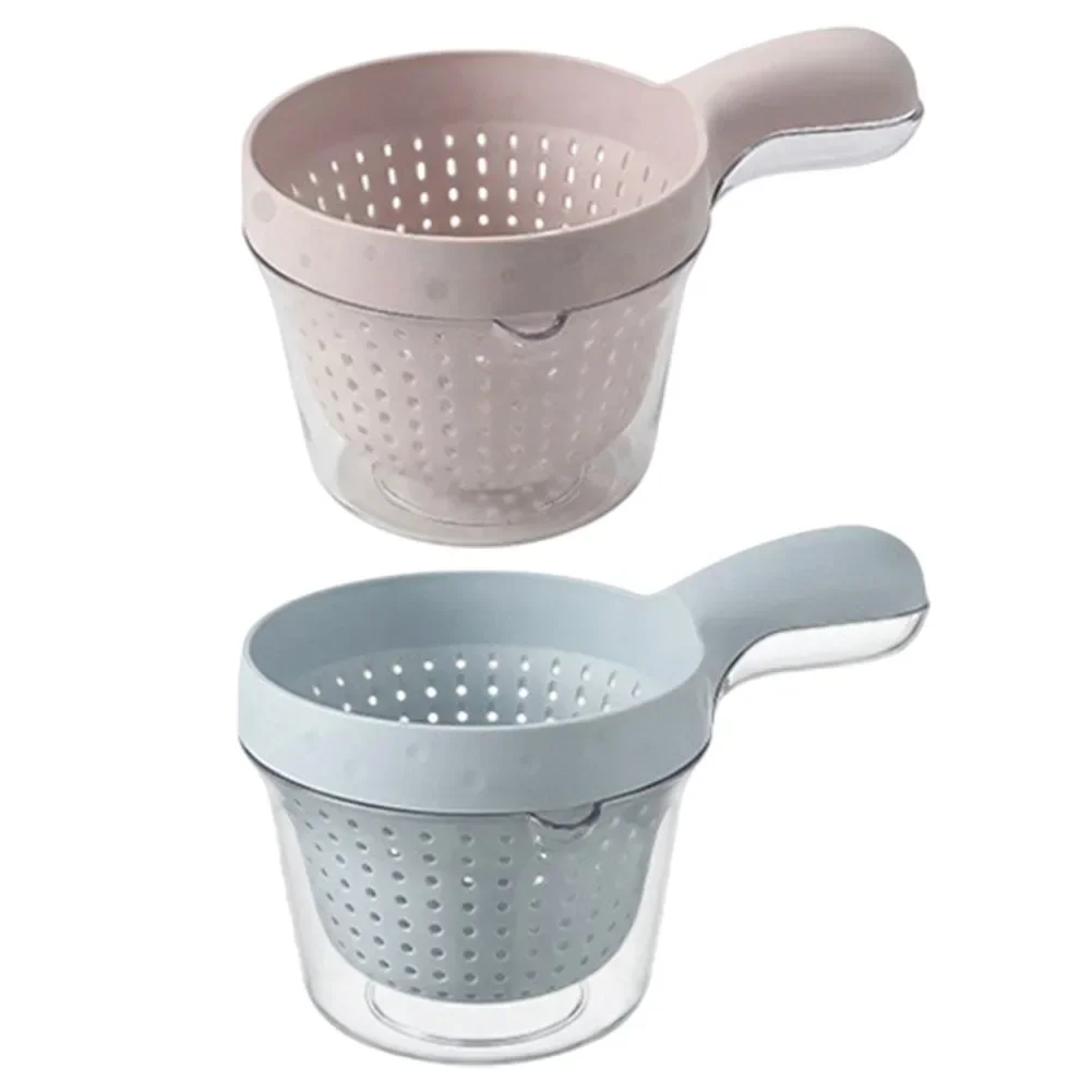 2Pcs Fruit Washing Bowl With Strainer Dual-Layer With Handle Draining Basket Kitchen Fruit Tray  Basket Creative Household