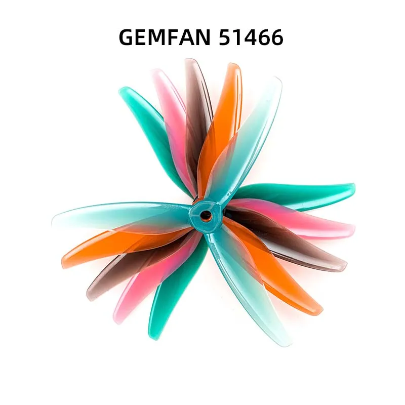 GEMFAN 51466 MCK V2 5-inch 3-Blade Racing Propeller Set (Forward/Reverse) Enhanced Strength and Impact Resistance 2CW 2CCW