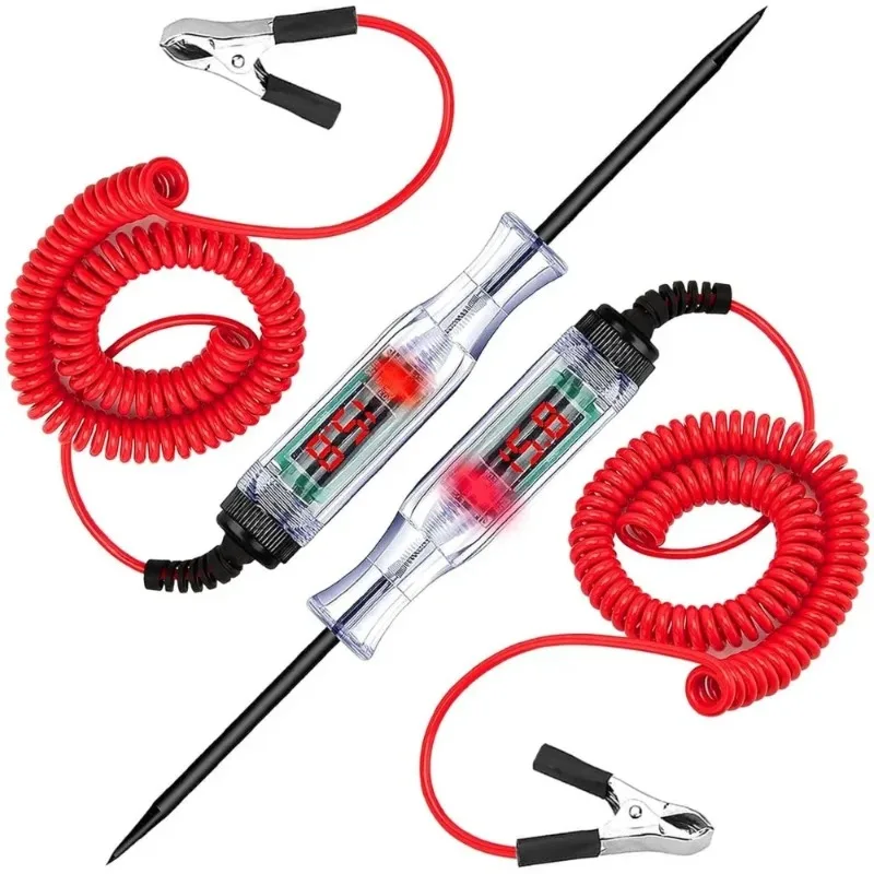 Automotive Circuit Tester Pen - 12V/24V Voltage Diagnostic Test Light with Probe for Car Electrical Repair, Bulb & Fuse Testing