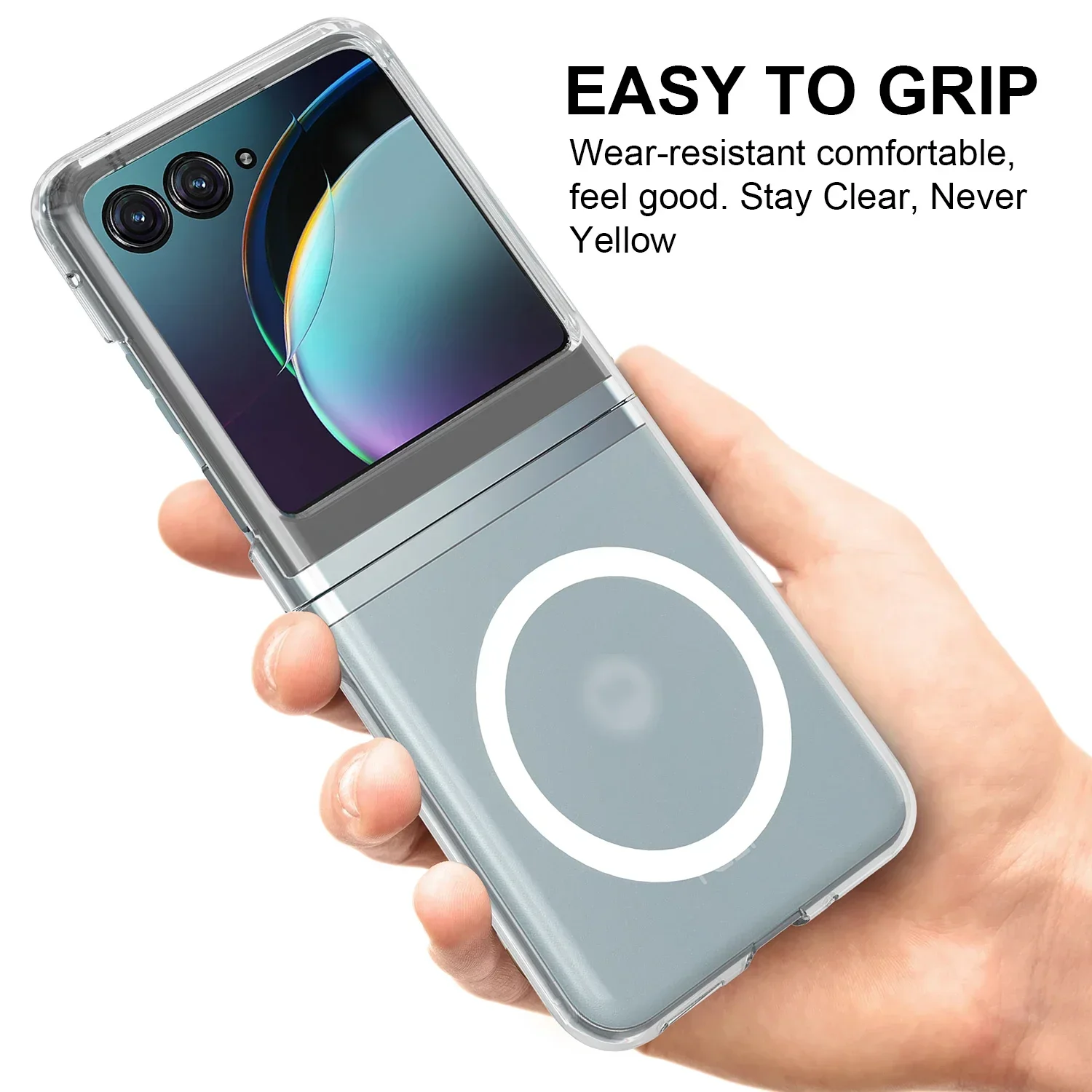 Capa de telefone de alta transparência hd para moto razr 60 pro ultra 50 ultra 40 plus para magsafe carga sem fio ultra fina proteger capa