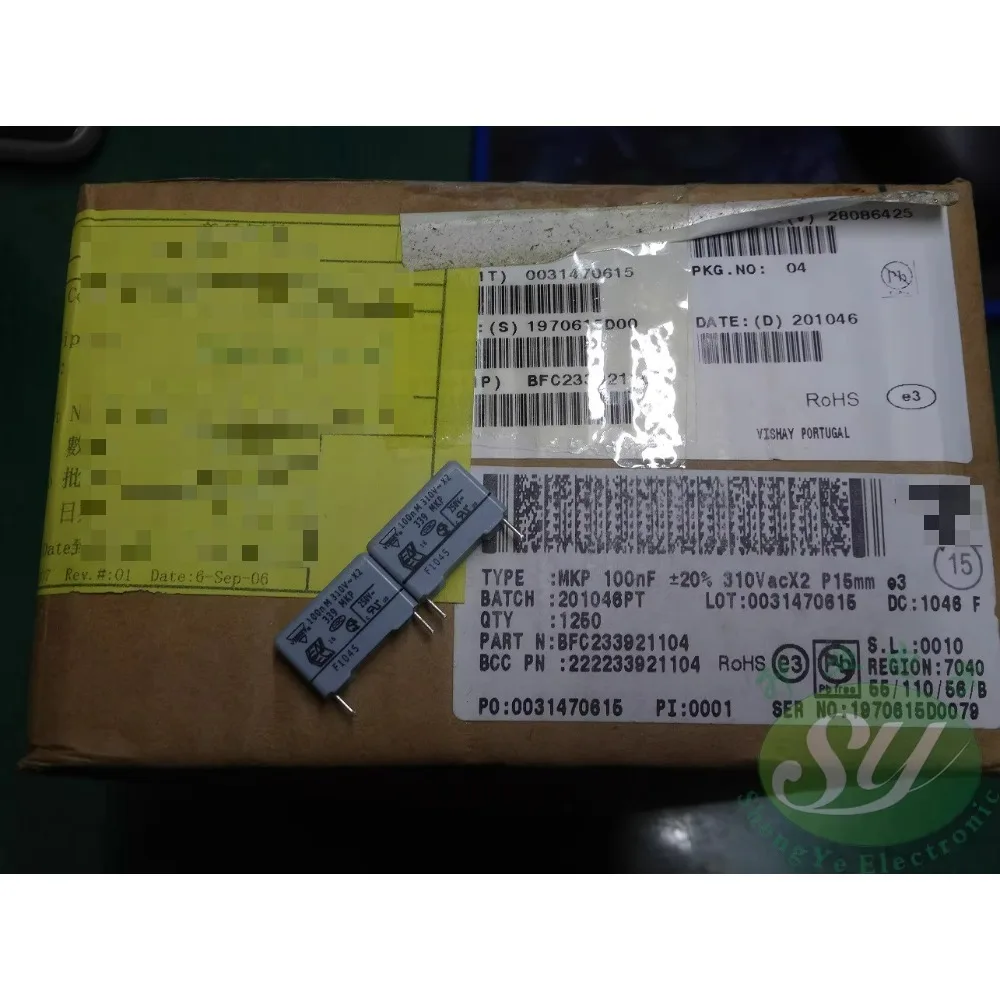 

20PCS MKP339 0.1uf/310vAC 100nf u1 104 Brand-new 15mm film capacitor