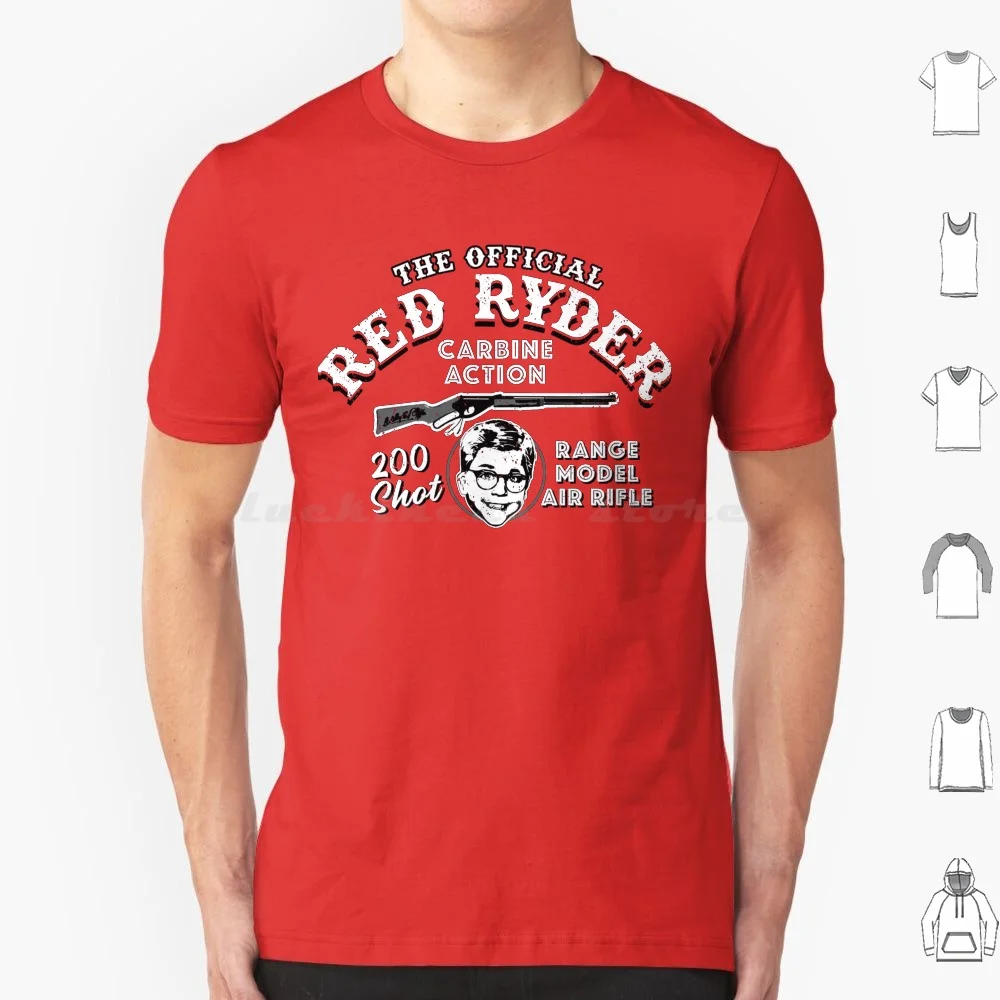 Red Ryder oficial carabina acción 200 rango de disparo modelo Rifle de aire historia de Navidad Camiseta de algodón hombres mujeres DIY estampado Navidad