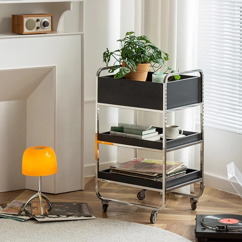 Internet celebrities ins removable trolley rack sofa side few floor dining car storage rack