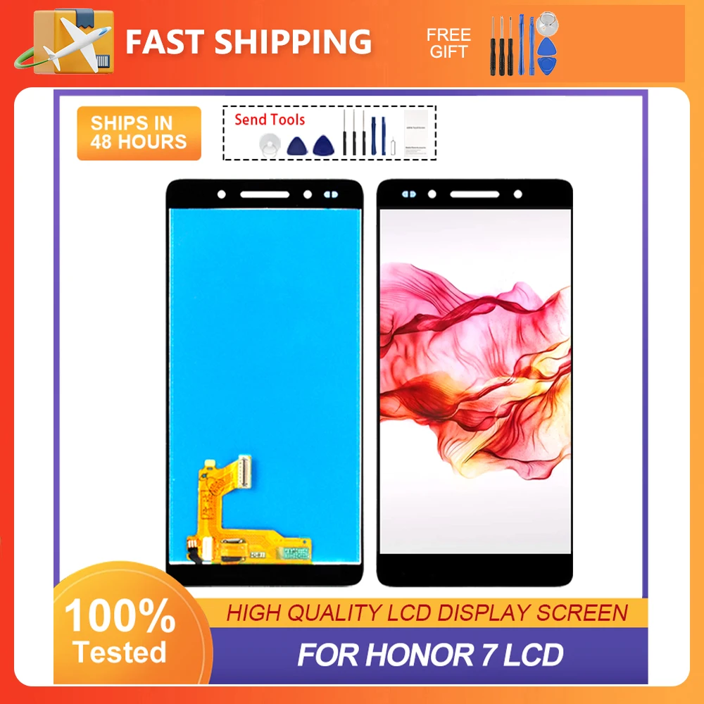 

1Pcs 5.2 Inch For Huawei Honor 7 Lcd Touch Panel Screen Digitizer Assembly PLK-TL01H L01 UL00 AL10 Screen