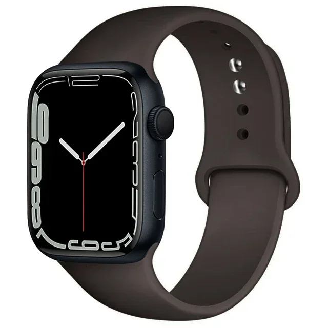 애플 워치 스트랩용 실리콘 밴드, 스포츠 팔찌, 아이워치 시리즈 10, 9, 8, 3, SE 울트라 2, 49mm, 40mm, 44mm, 45mm, 46mm, 42mm, 41mm, 38mm