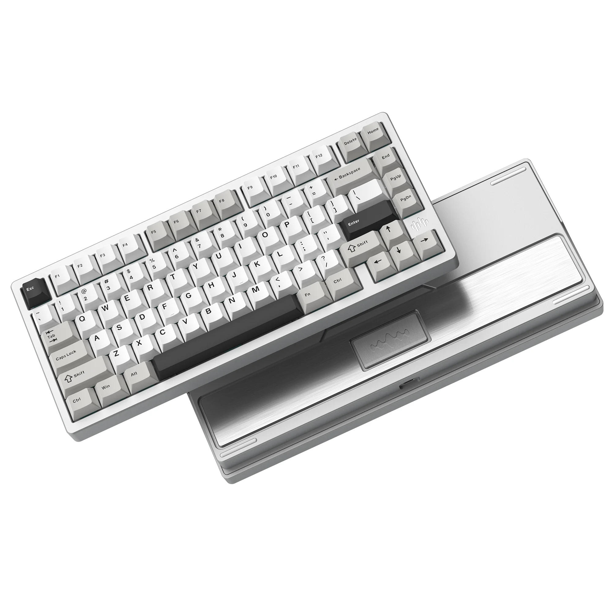 

Womier RD75 Pro Silver QMK/VIA Repaid Quick 3 режима алюминиевая механическая клавиатура Беспроводная 75% пользовательская клавиатура для Windows/Mac/ПК