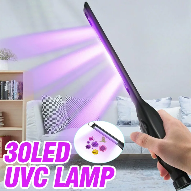 Lámpara de desinfección UV portátil, esterilizador de tira Led Uvc, varita UV, desinfectante, palo germicida de desinfección para matar teléfonos móviles, 1 paquete