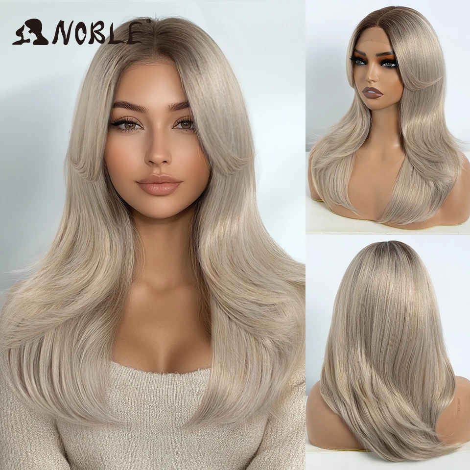 

Благородный синтетический парик фронта шнурка 14-дюймовый парик с прямой челкой Парик для косплея Ombre Светлые парики для женщин Парик шнурка Синтетический парик шнурка