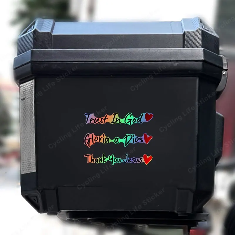 

Waterproof Durable for Motorcycle Car Laptop Religious Laser Sticker Set