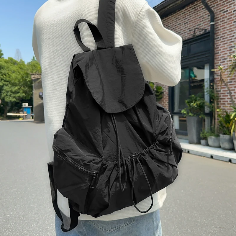 حقيبة ظهر رجالية قابلة للطي، مناسبة للمشي لمسافات طويلة والسفر والاستكشاف في الهواء الطلق، مع سعة كبيرة لسهولة التخزين