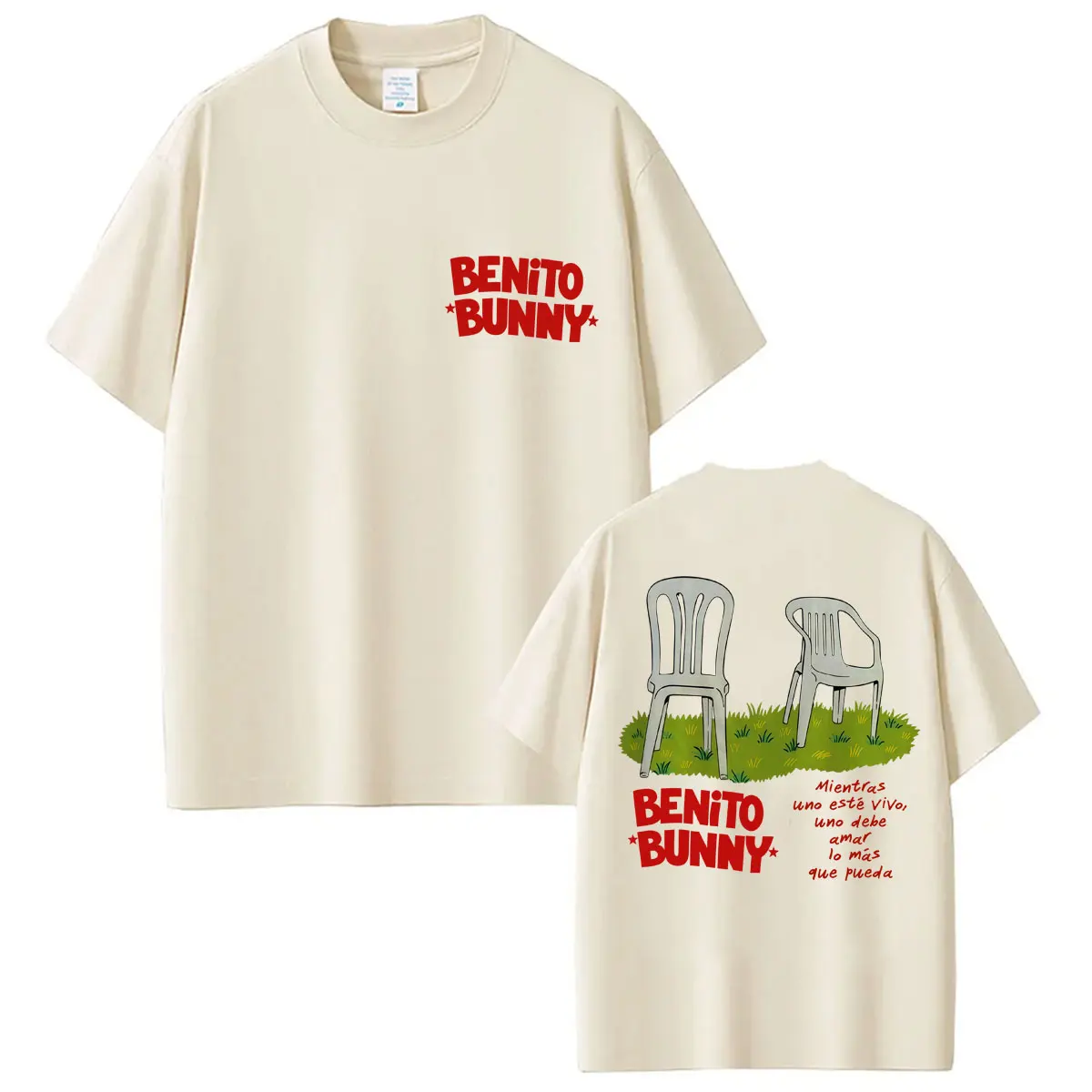 Rapper Bad Bunny Debi Tirar Mas Fotos DTMF Tour T-Shirts für Männer und Frauen Modische Hip-Hop-Musik T-Shirts Übergroße Baumwoll-Fan-T-Shirts