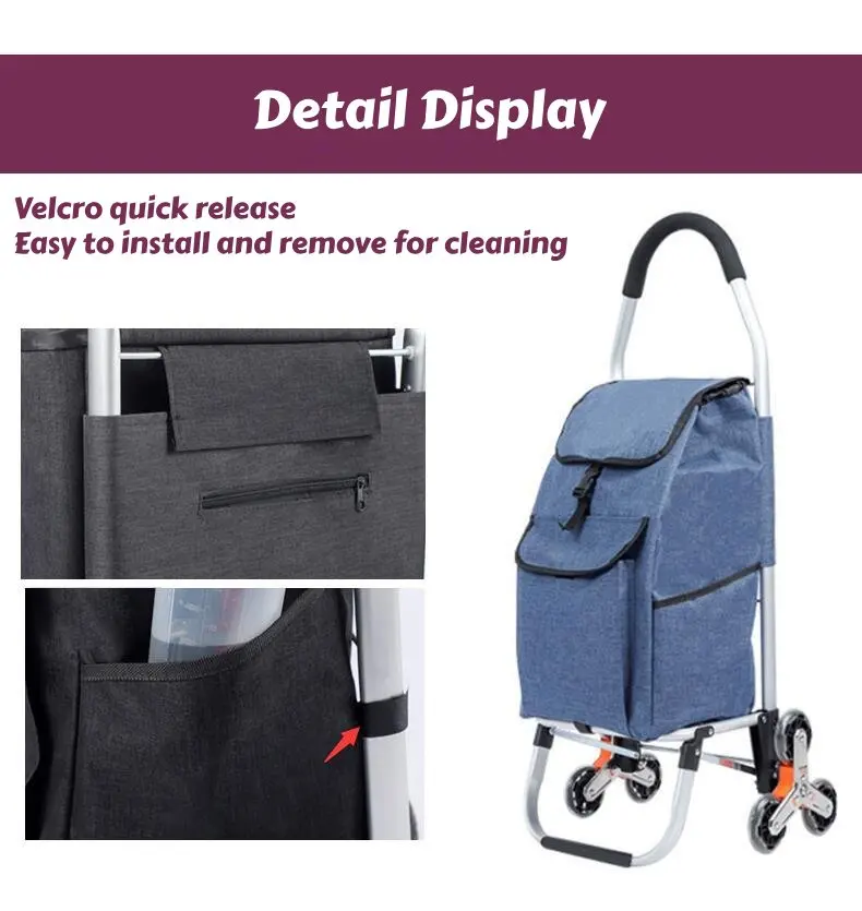 Shopping Trolley Replacement Bag Multipurpose Collapsible Reusable Shopping Cart Bag for Office Kitchen Home Shopping Carts