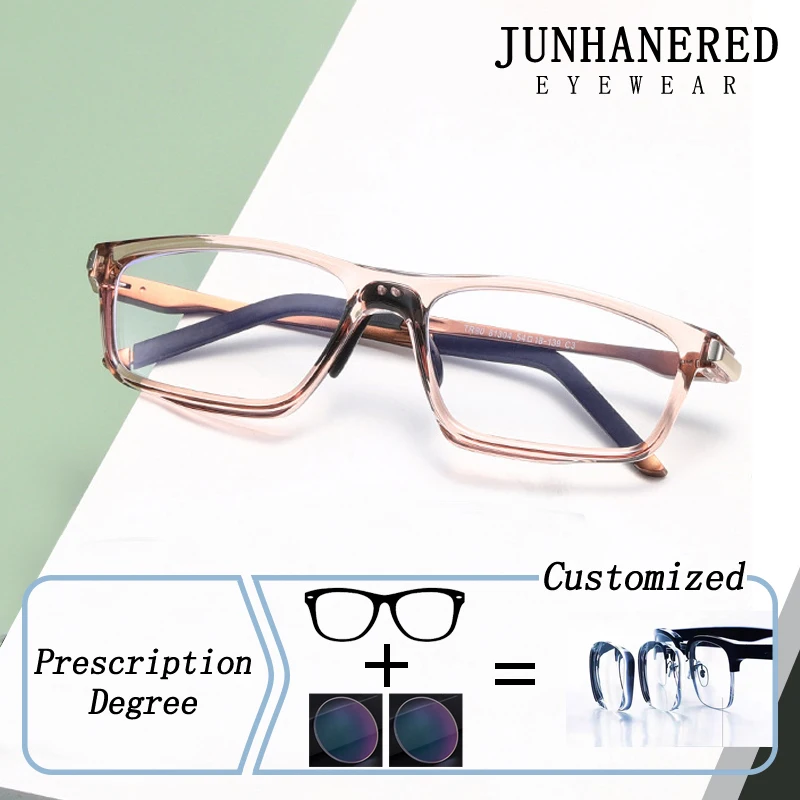 

Brand Design Sports Men Square Frame Photochromic Prescription Myopia Glasses Anti Blue Light Short Sight Astigmatism Eyewear