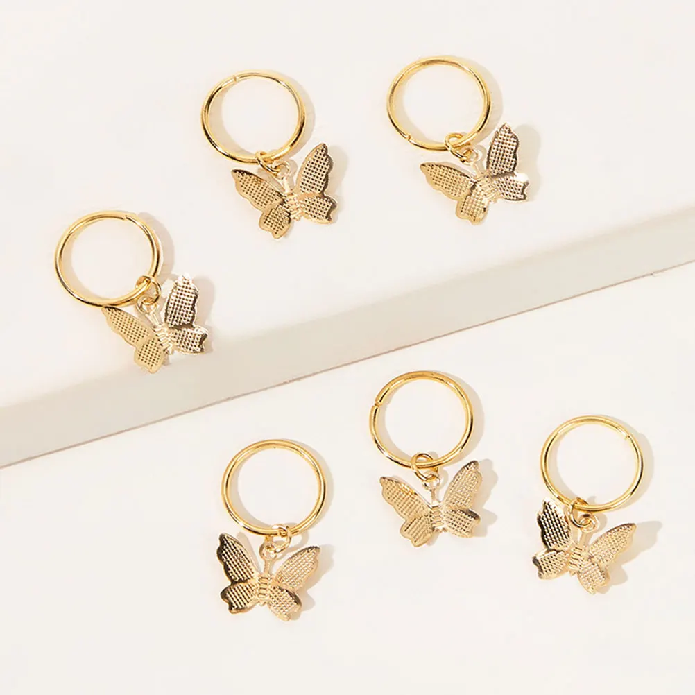 

12Pcs Cuffs Charming Butterfly Hair Braiding Jewelry for Women Styling Accessories