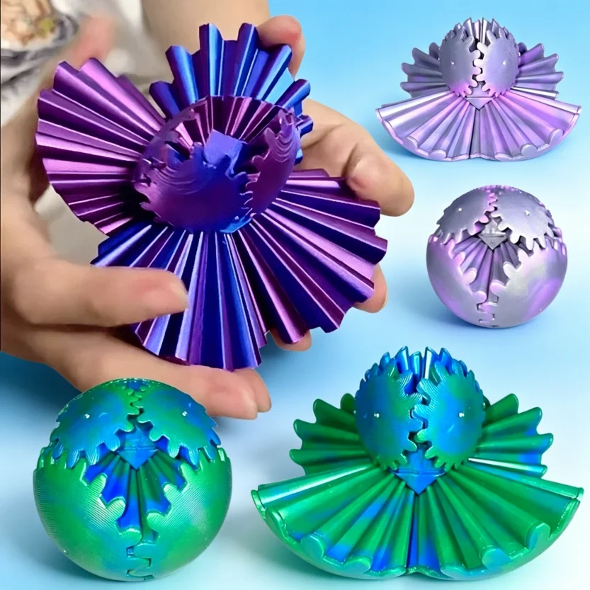 3D Printing Gears - 3D Printed Gear Ball Fidget Toy