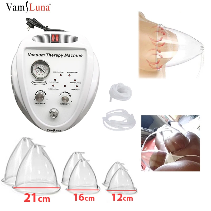 

21cm Suction Cuping Breast Butt Enlarger Enhancement Pump Hip Lifting Colombien Massage Strong Power bbl Vacuum Therapy Machine