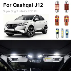 Car Led Interior Light Kit For Nissan Qashqai J12 2021 2022 Dome Map License Plate Light Canbus