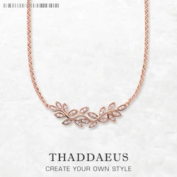 Necklace Tendrils Leaves New Link Chain Fine Jewelry Europe 925 Stering Silver Romantic Gift For Women