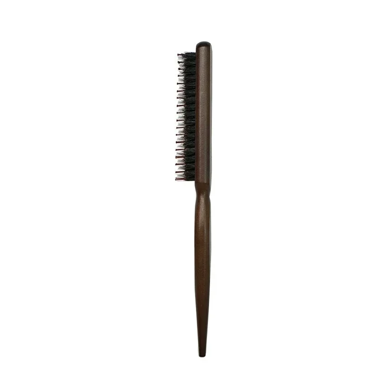 

Hair Teasing Brush, Back Comb, Natural Boar Bristle, Wooden Handle