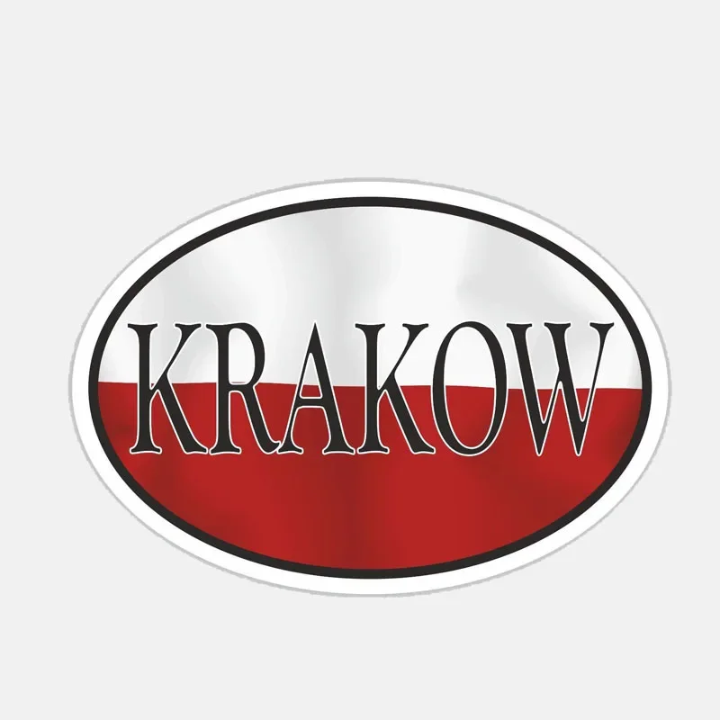 

Car Styling Krakow City of Poland Oval Car Sticker Motorcycle Decal