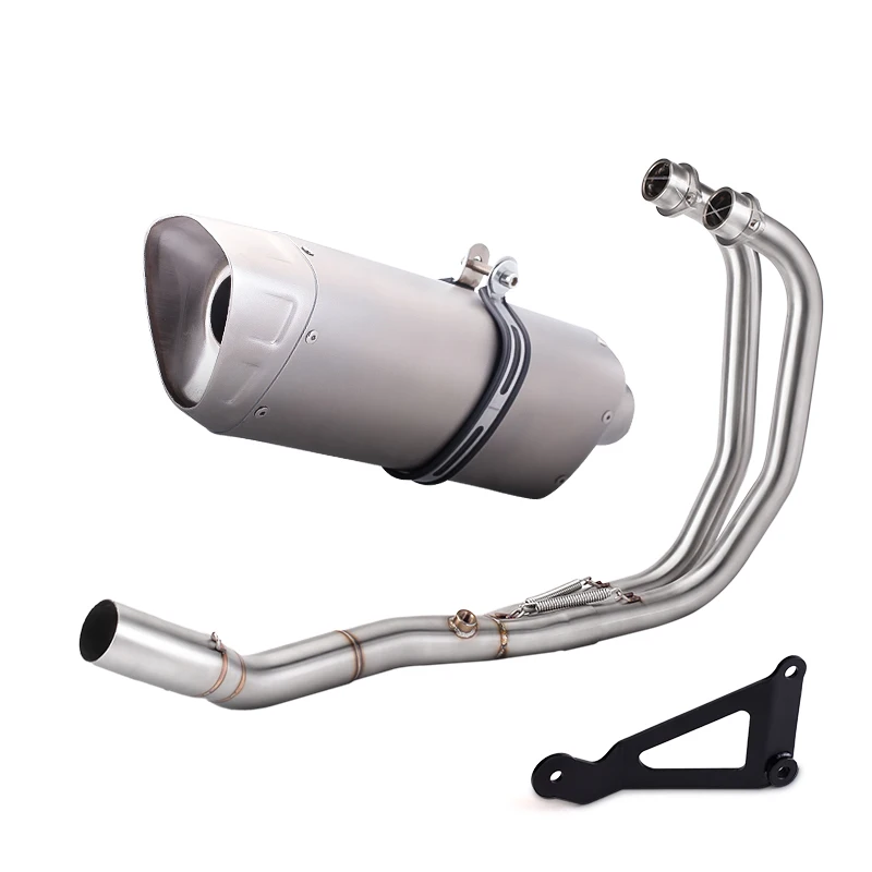 

High-quality exhaust system For R25 R3 MT-03 MT03 Front Link Mid Pipe Slip on Stainless Steel 51mm Muffler