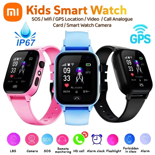 Imagen 2 del producto Reloj Inteligente Xiaomi para Niños con GPS, Localizador SOS, Tarjeta SIM, Llamadas, Cámara, Resistente al Agua, Regalos para iOS y Android 2026