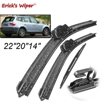 Erick's 와이퍼 LHD 전면 및 후면 와이퍼 블레이드 세트 키트, BMW X3 E83 2004 - 2010 앞유리 창 브러시, 22 인치 + 20 인치 + 14 인치