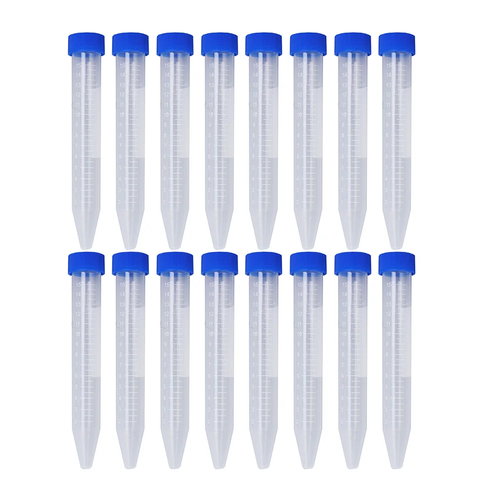 

30 Pcs Clear Container Centrifuge Tube Tubes for Scientific Experiments Test Blue Plastic