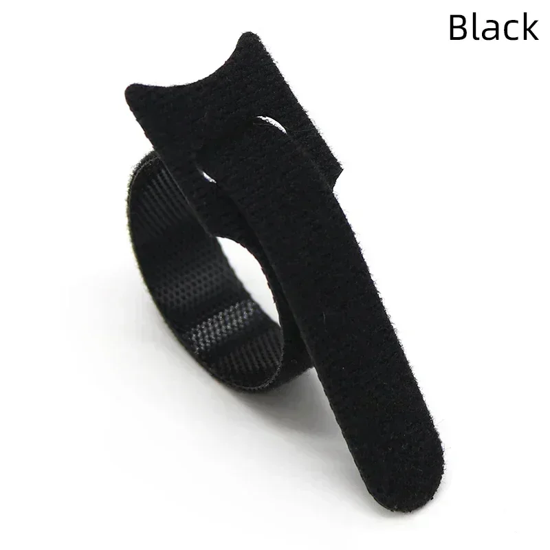 20 ~ 200 stuks Nylon Kabelorganisator Loop Hoop Tape Bandjes Tie Muis Oortelefoon Herbruikbare Draadbeheer Losmaakbare kabelbinders