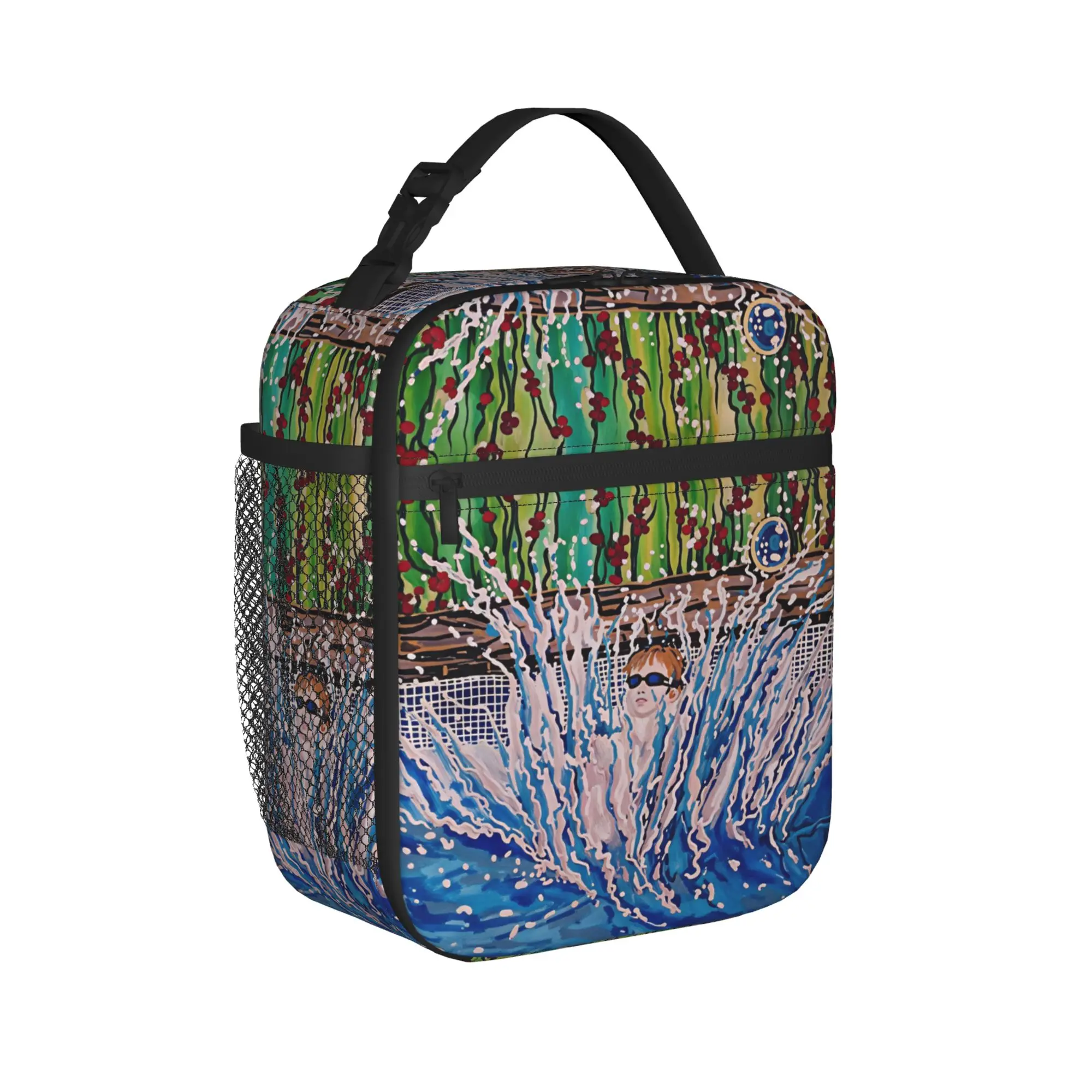 David Hockney Art   Crot Inside Poster Lunch Bag  Casual Lunch Box Outdoor Picnic Convenient Thermal Lunch Bags  Cooler Bag
