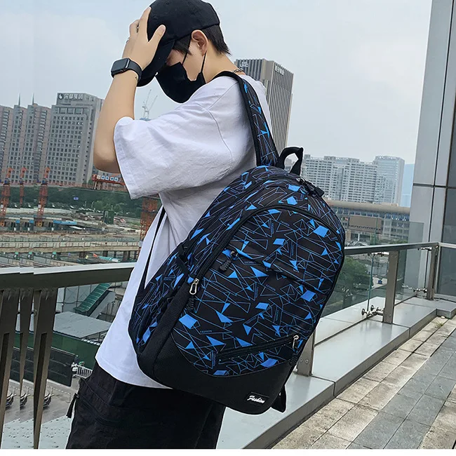 Camouflage printing school backpack Large-capacity orthopedic schoolbag for boys girls Laptop backpacks teen Nylon school bags