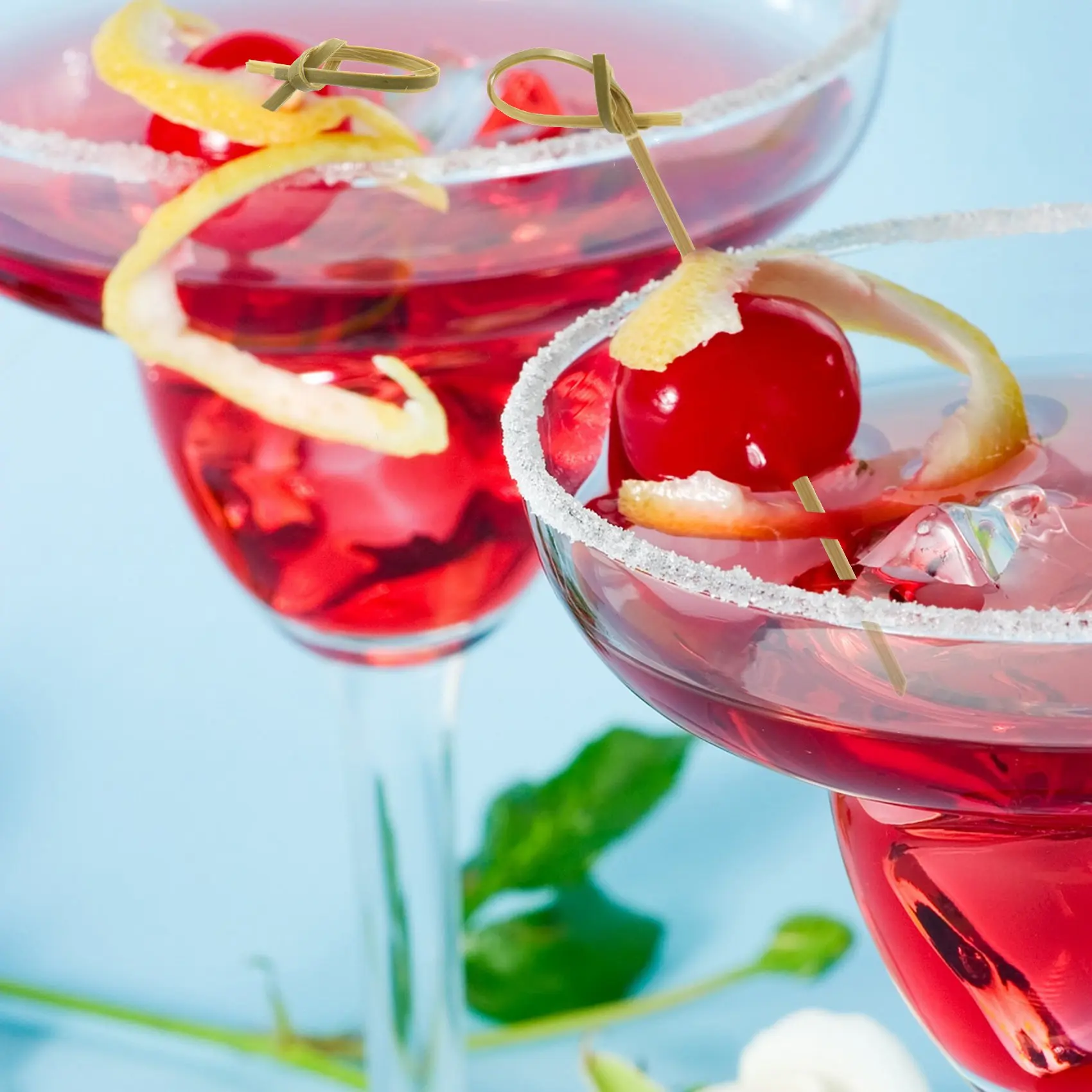 BVBV 300 팩 대나무 칵테일 추천 칵테일 이쑤시개 대나무 꼬치 전채용 이쑤시개 4인치